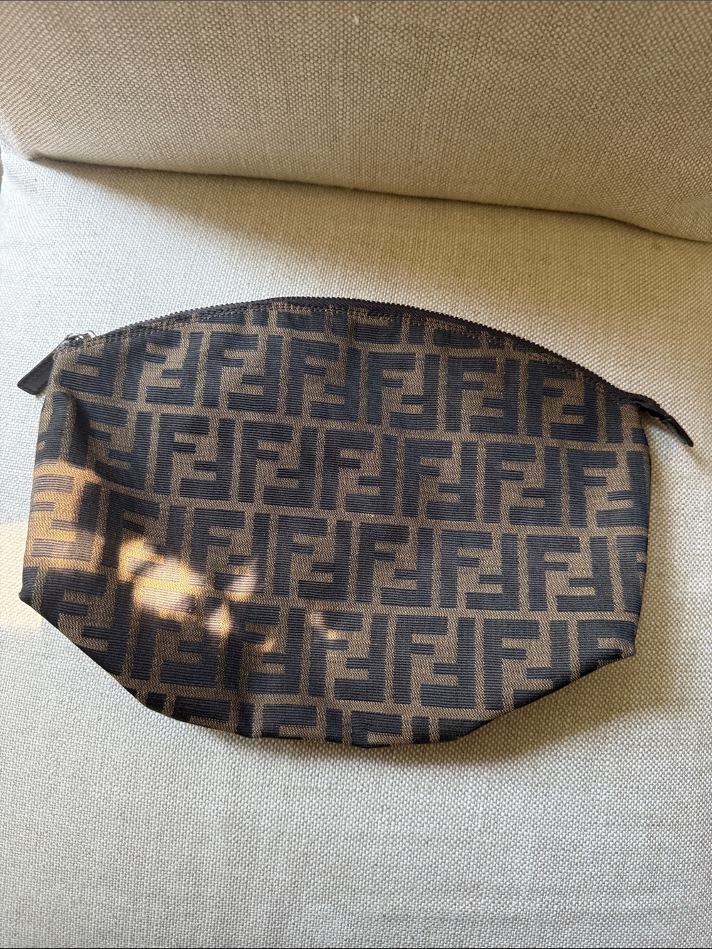 Fendi Brown/Black FF Logo Pouch